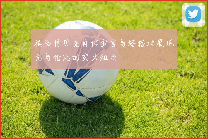 施洛特贝克自信宣言与塔搭档展现无与伦比的实力组合