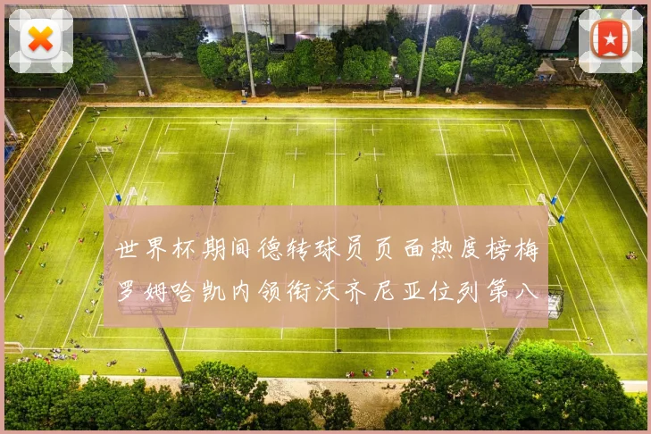 世界杯期间德转球员页面热度榜梅罗姆哈凯内领衔沃齐尼亚位列第八